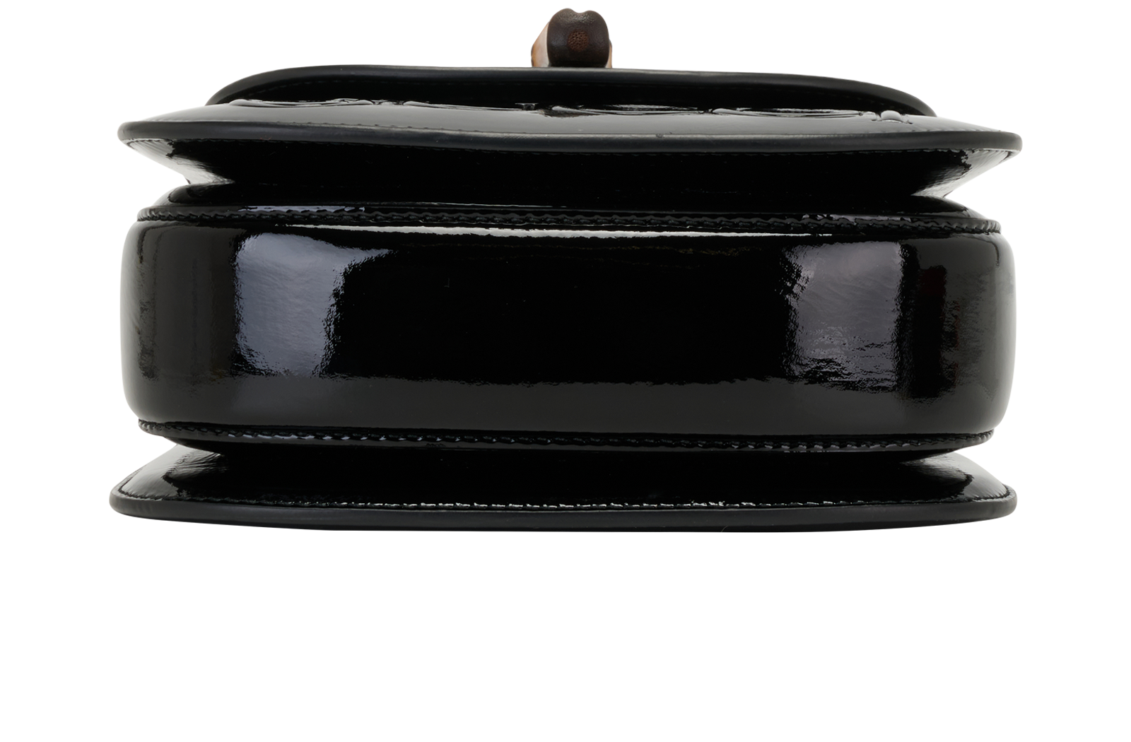 Mini Bamboo 1947, &pound;1,100, Handbags, Black, Patent Leather, Top view